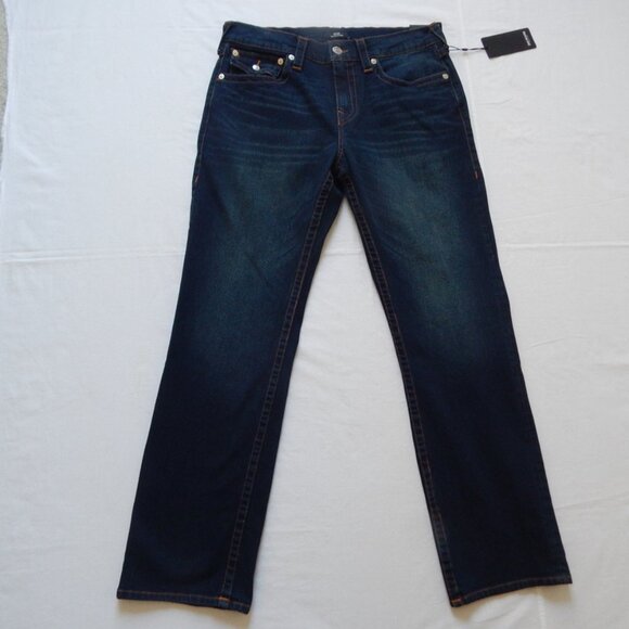 TRUE RELIGION Ricky Relaxed Straight Flap Cotton JEANS Wash LST CALL 34x34 NWT - Picture 7 of 9